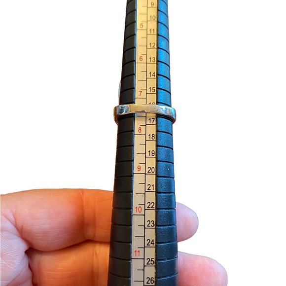 Boho Oversized Silver and Turquoise Ring - Picture 6 of 7